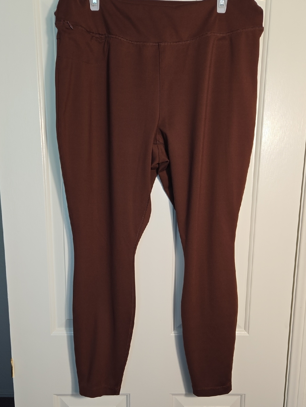Duluth Trading Co Ponte Pro Leggings Wine Burgundy Sz 18